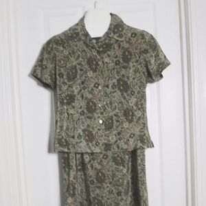 Silk skirt set Charter Club 6P